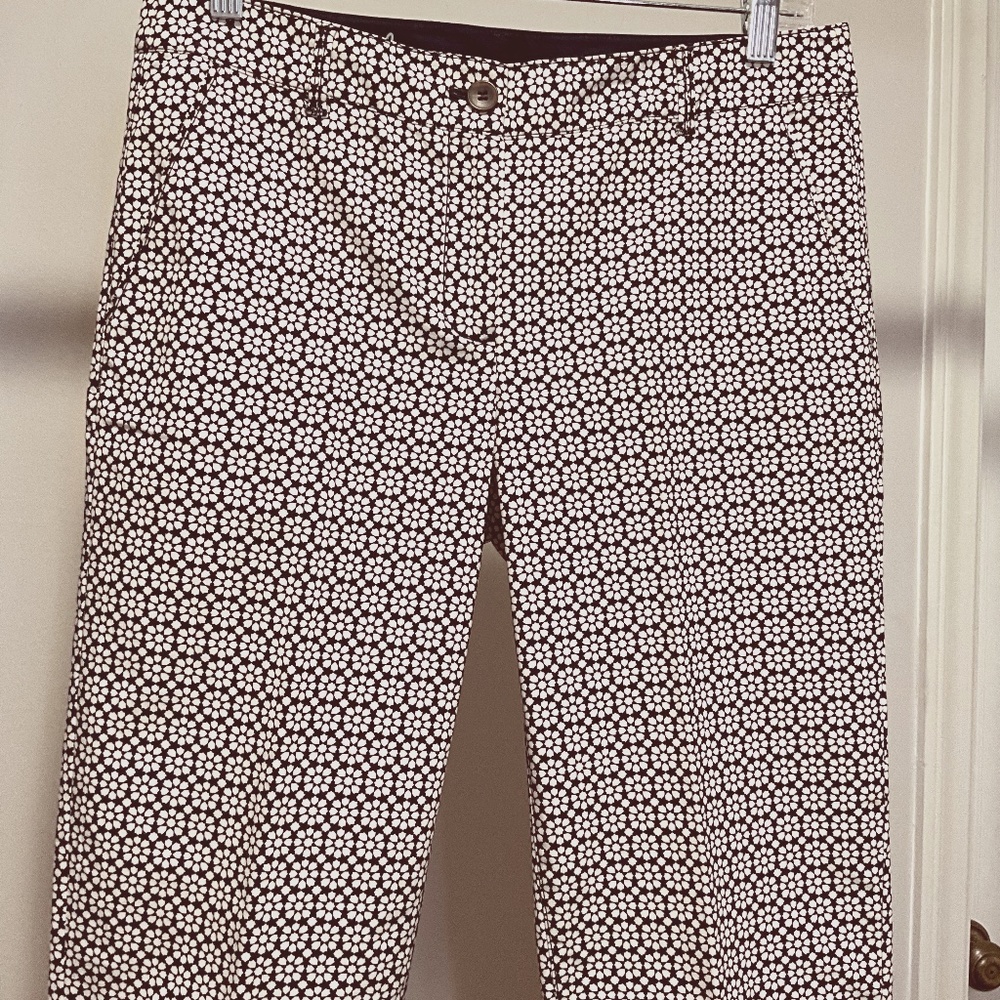 Talbots weekend Chino Cute black white summer straight leg Cargo pant